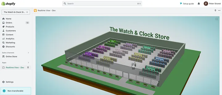 RealtimeStack 3D Shop View